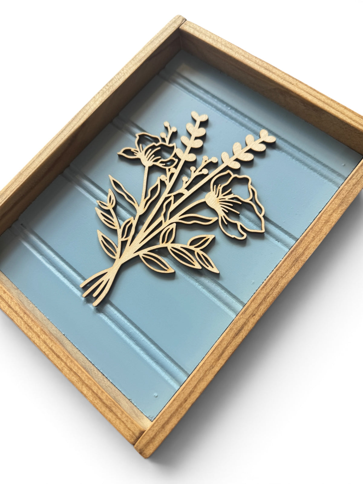 6X8" Floral Wood Sign