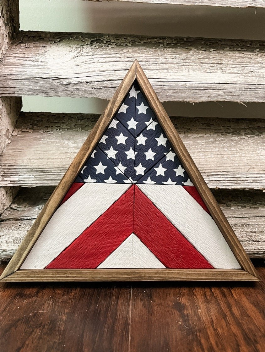 Rustic Wood American Flag