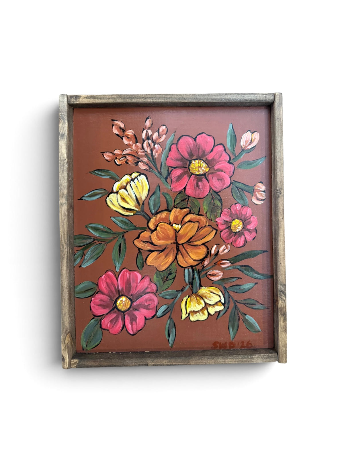 Rust Red Fall Blooms Painting