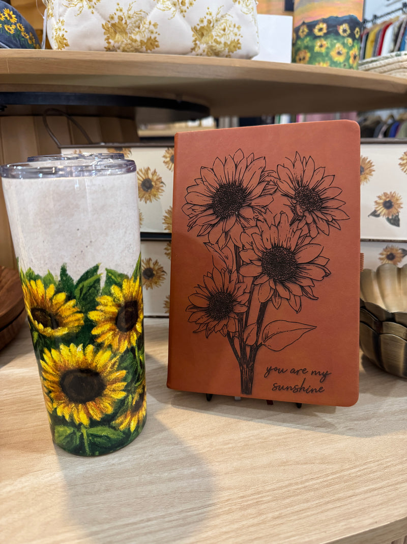 Sunflower Leather Notebook