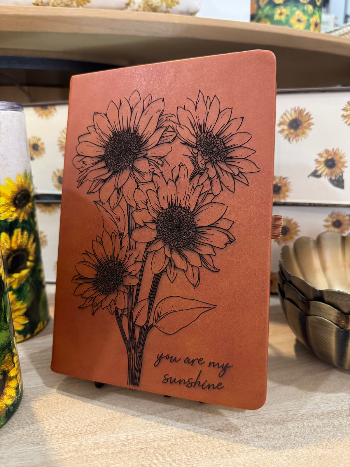 Sunflower Leather Notebook