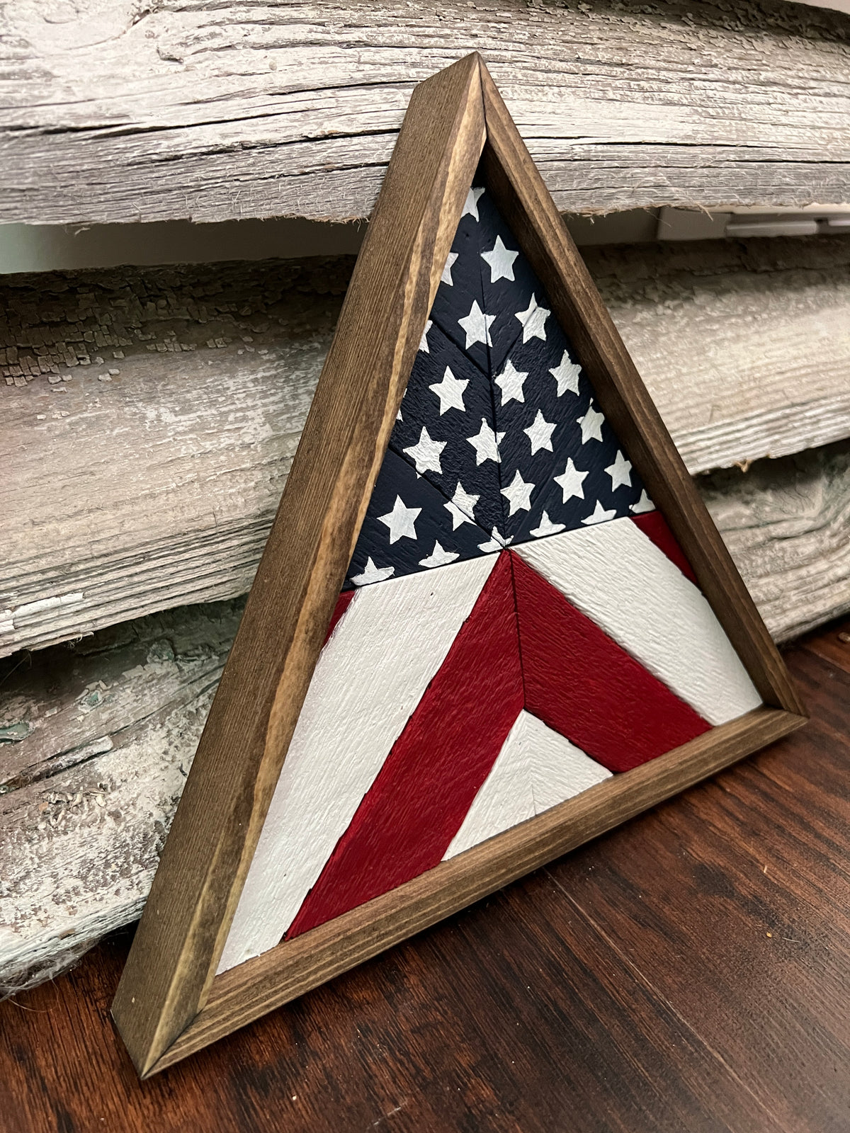 Rustic Wood American Flag