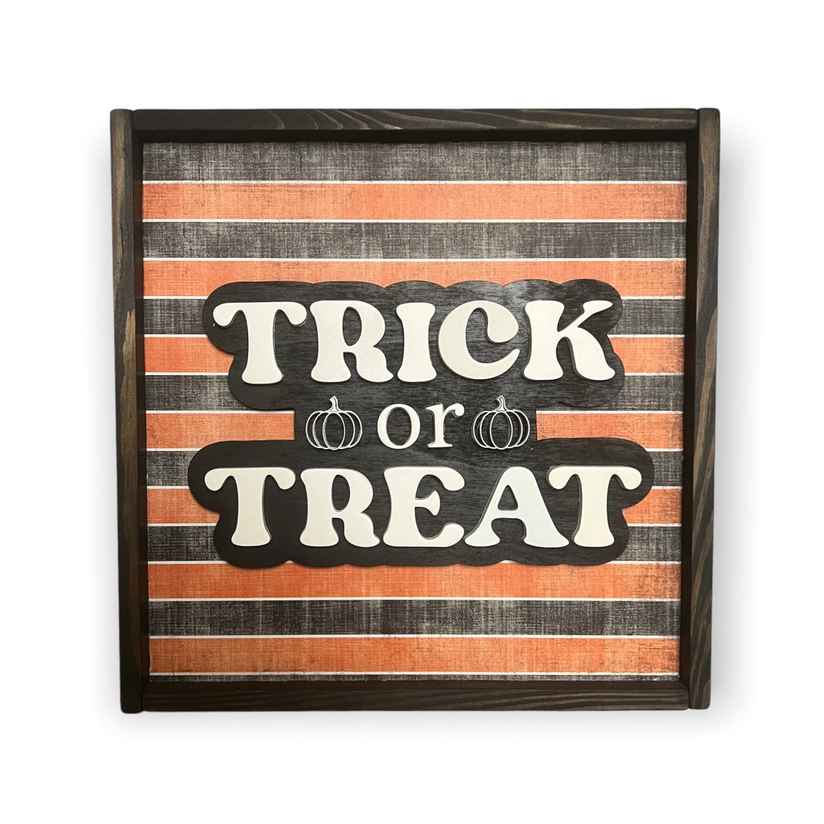 Trick or Treat Striped Sign