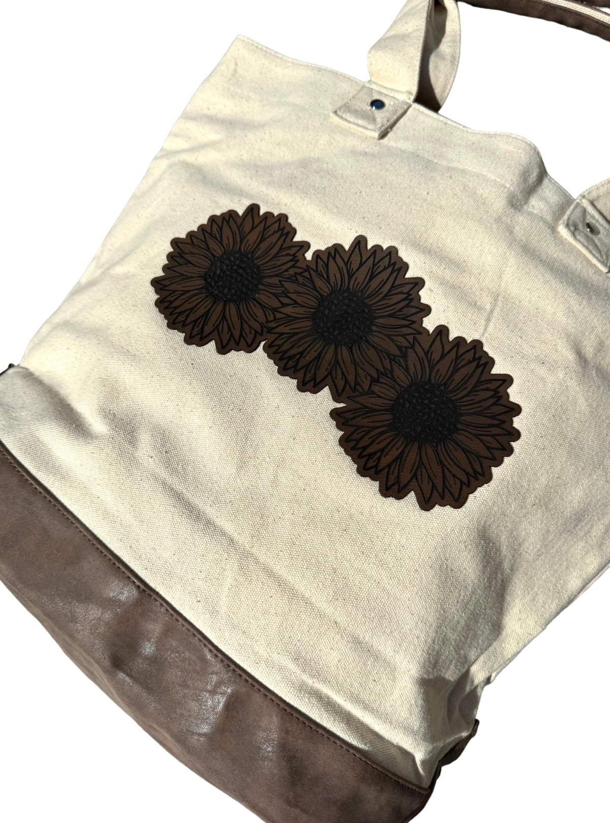 Sunflower Leather Patch Tote