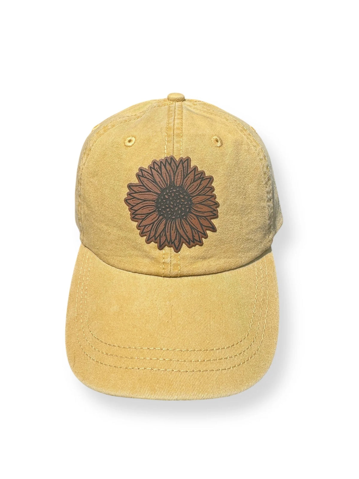 Sunflower Leather Patch Hat