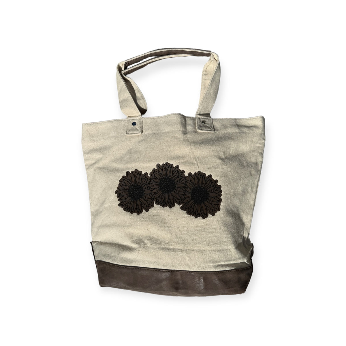 Sunflower Leather Patch Tote