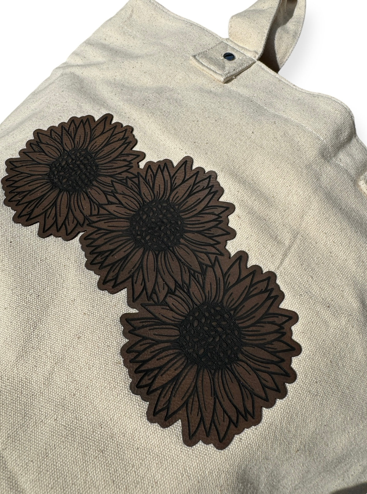Sunflower Leather Patch Tote