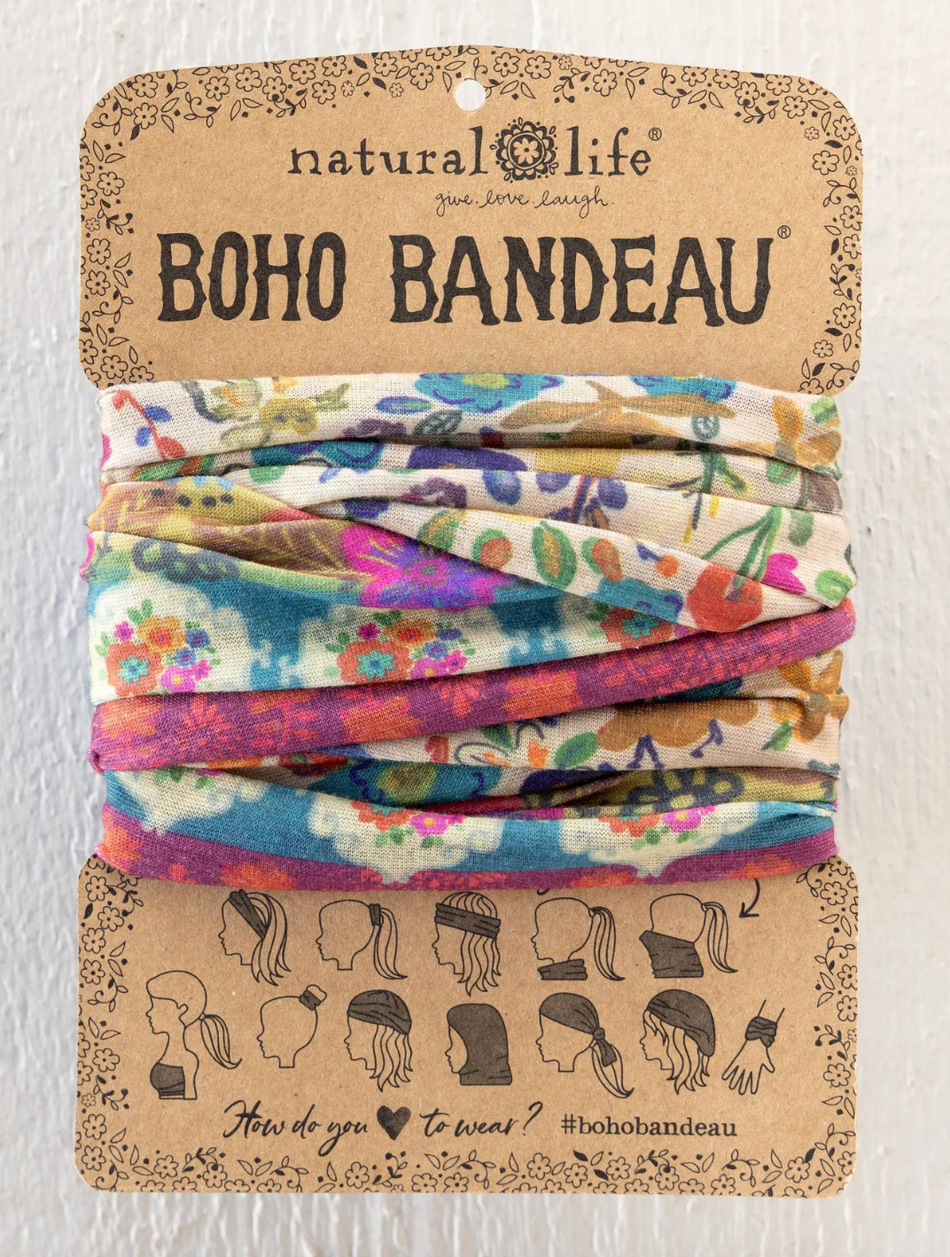 Boho Bandeau- Cream Floral