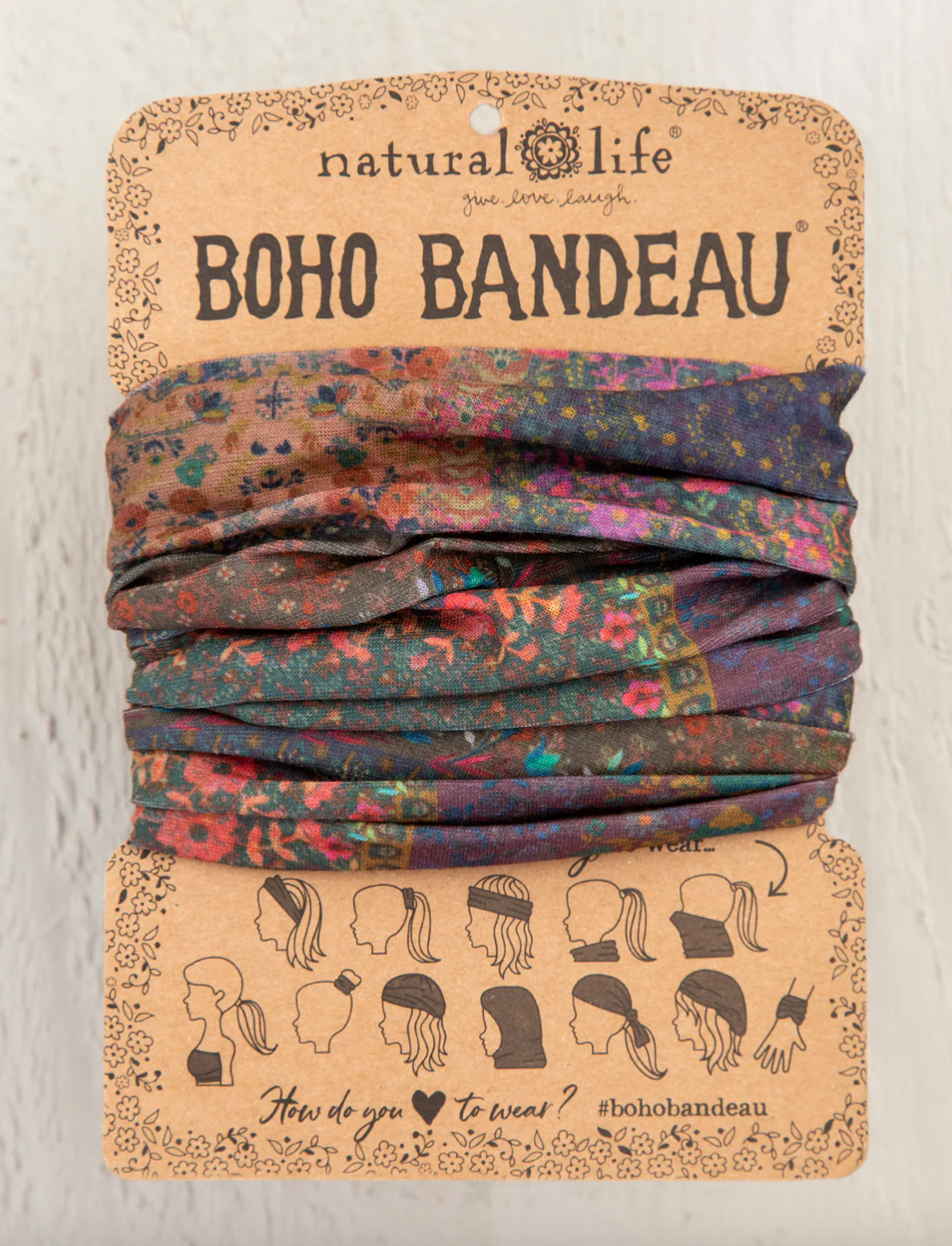 Boho Bandeau-Dark Vintage Patchwork