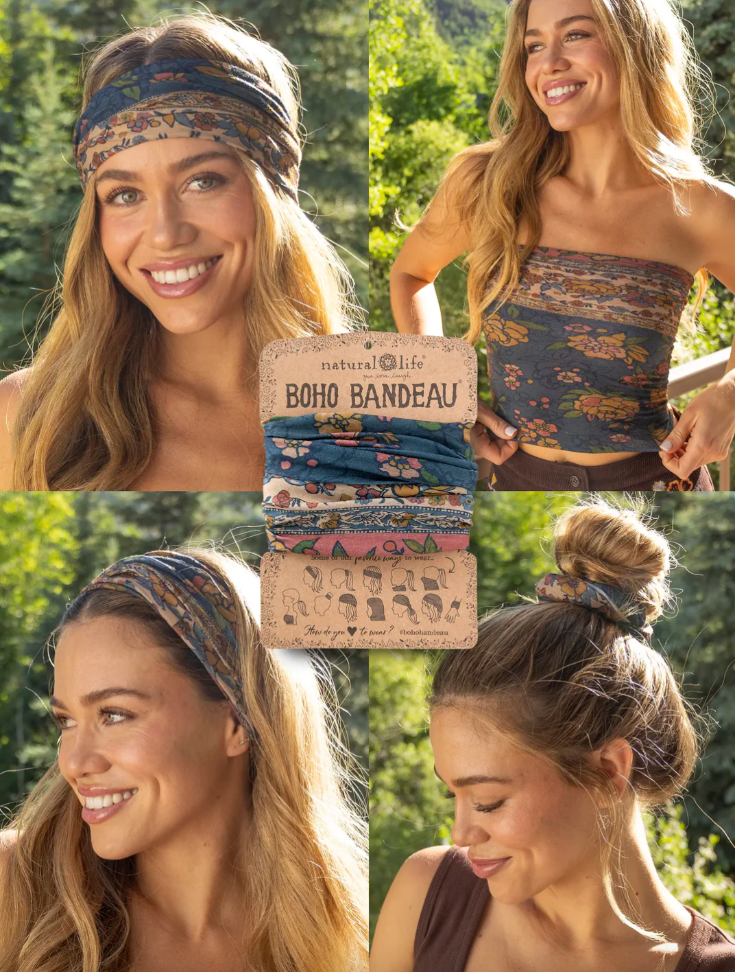 Boho Bandeau- Blue Riviera