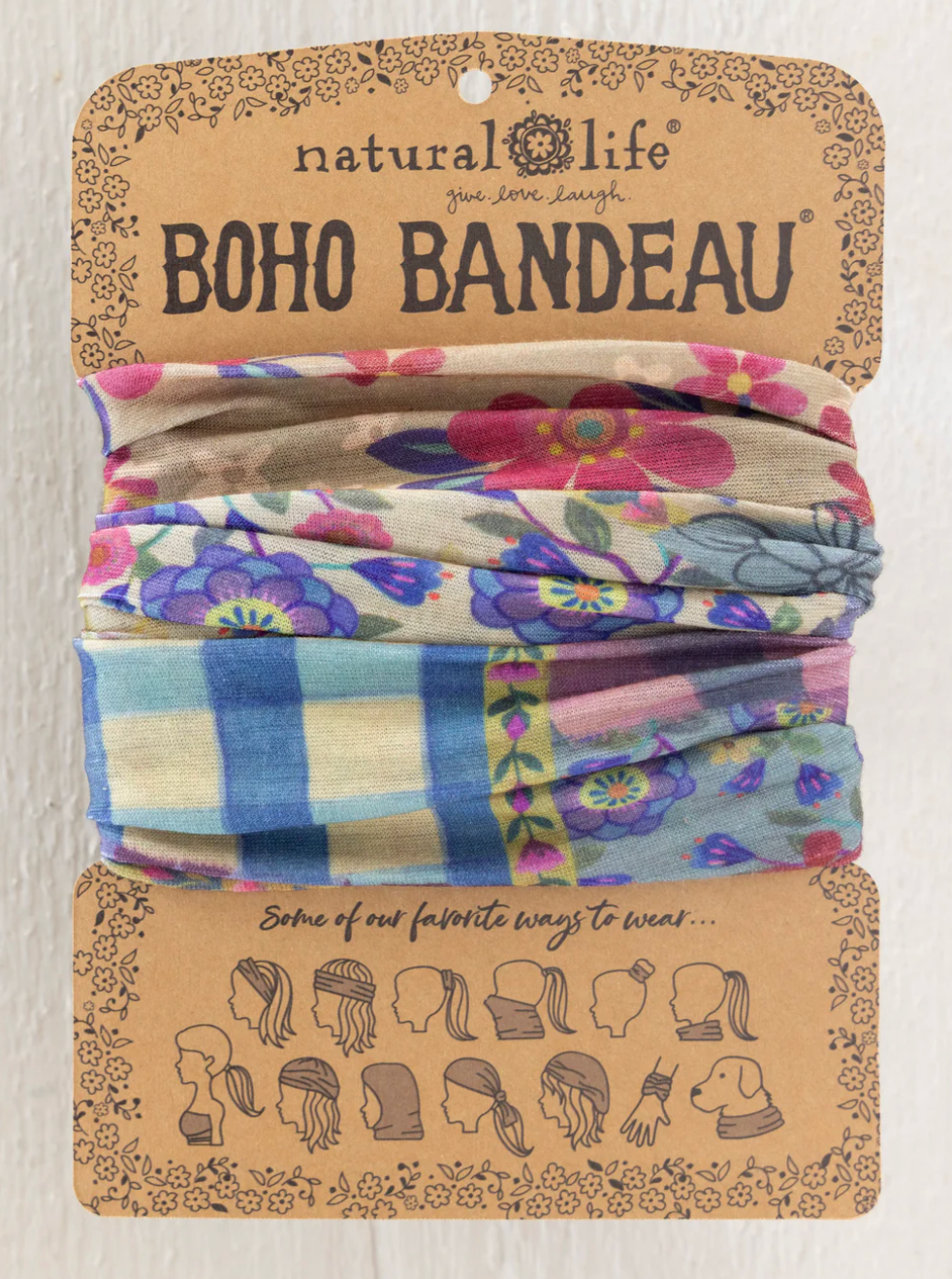 Boho Bandeau-Gingham Floral