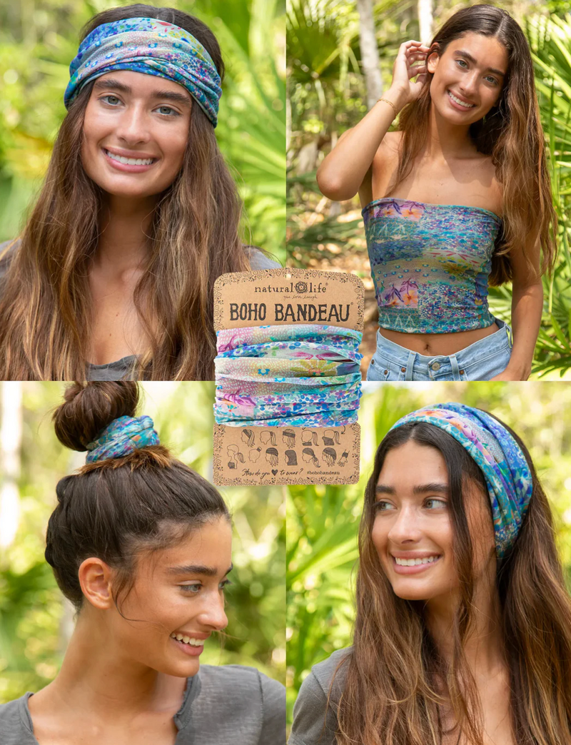 Boho Bandeau-Blue Watercolor