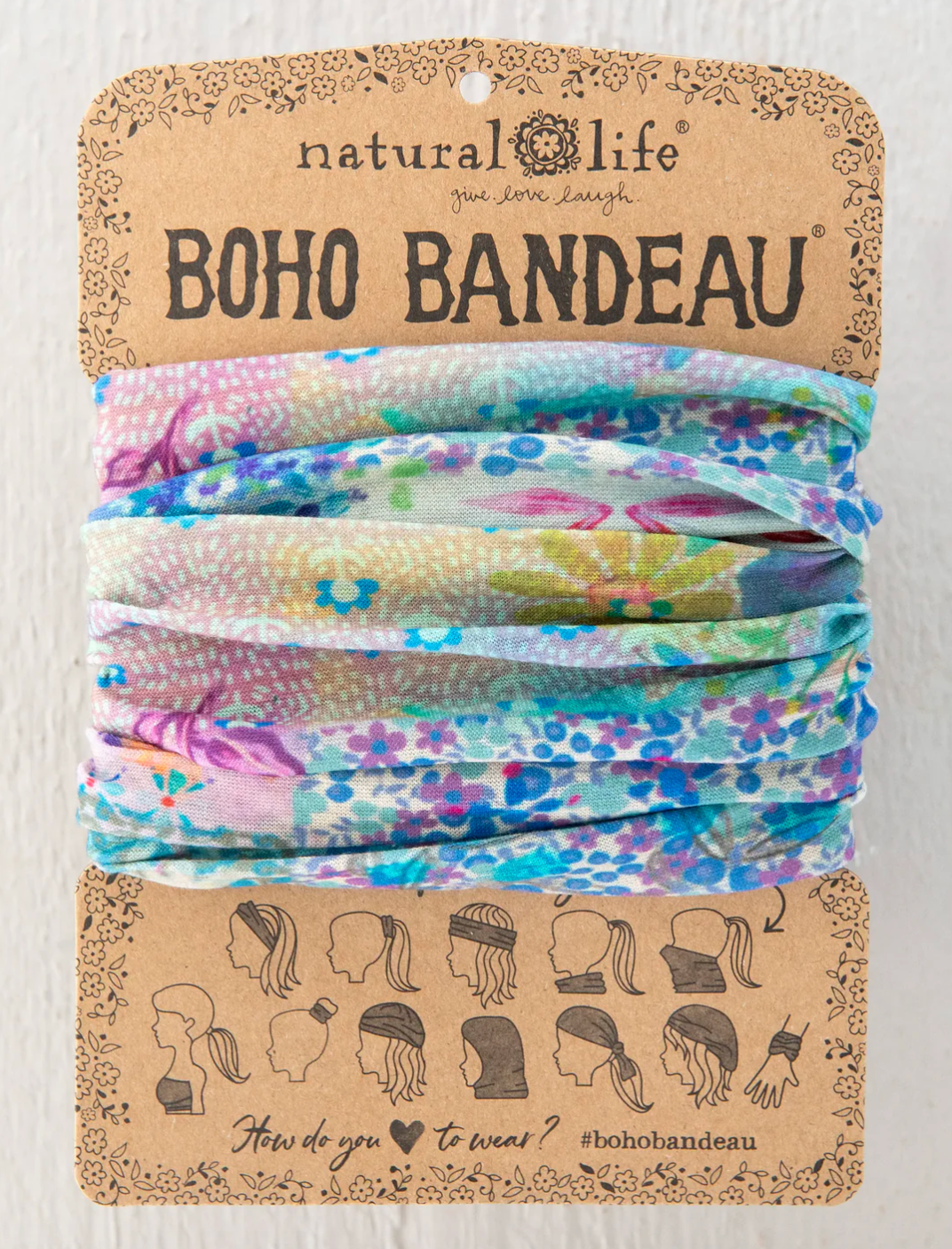 Boho Bandeau-Blue Watercolor