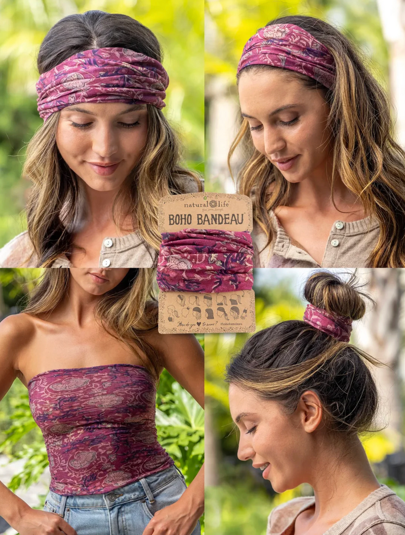 Boho Bandeau-Mauve Floral