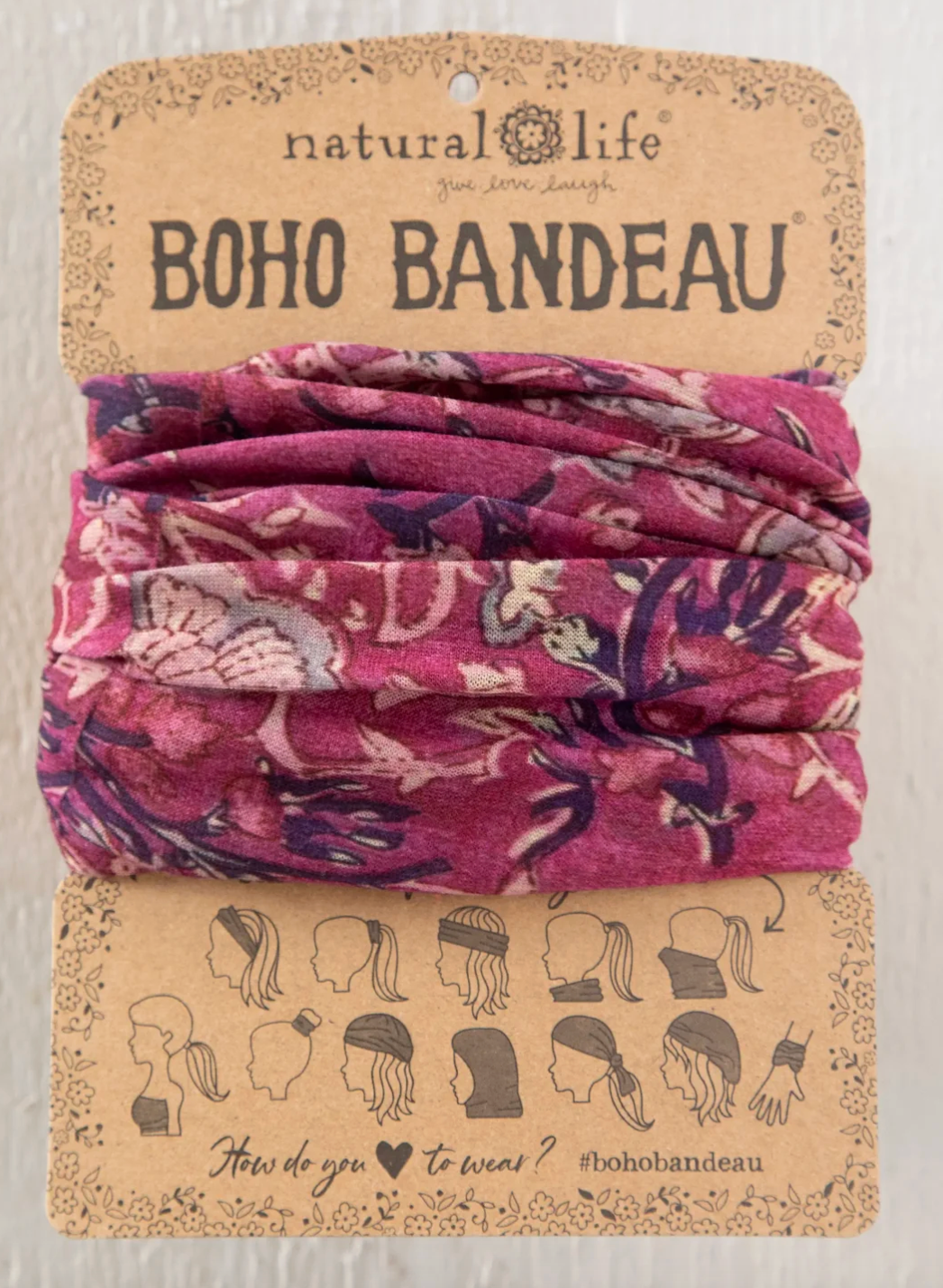 Boho Bandeau-Mauve Floral