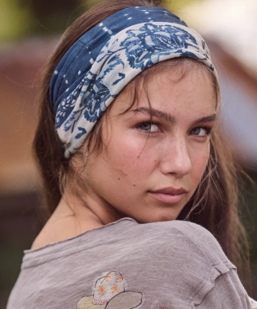 Boho Bandeau- Indigo Dye