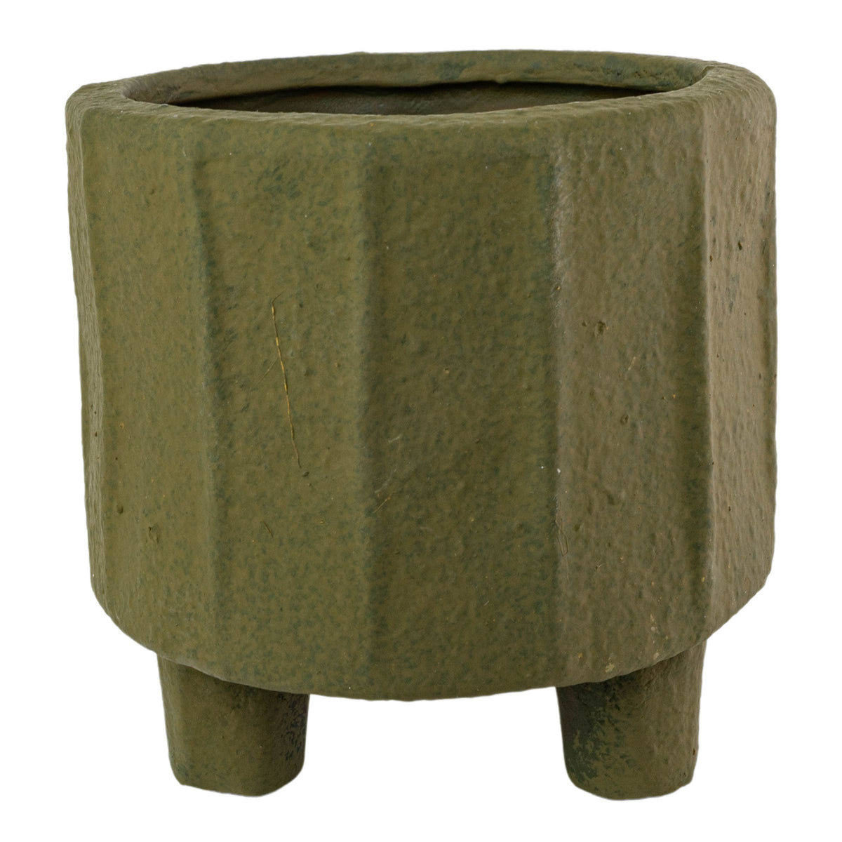 Ramon Southwest Matte Green Ceramic Planter Pot