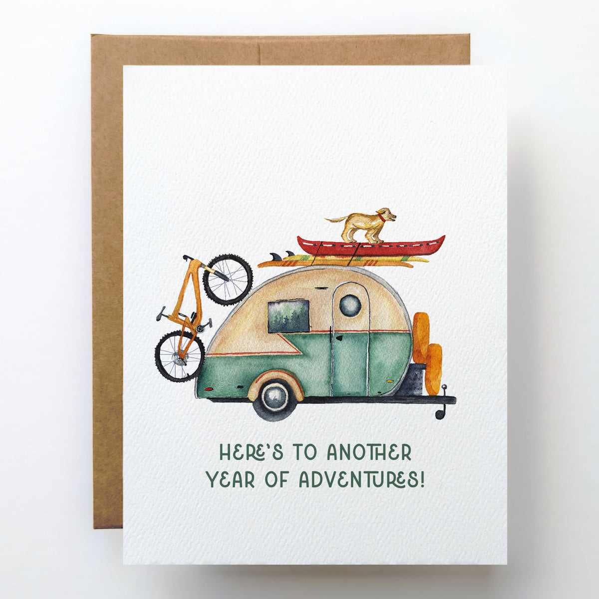 Adventure Birthday Card | Retro Camper Outdoorsy Design