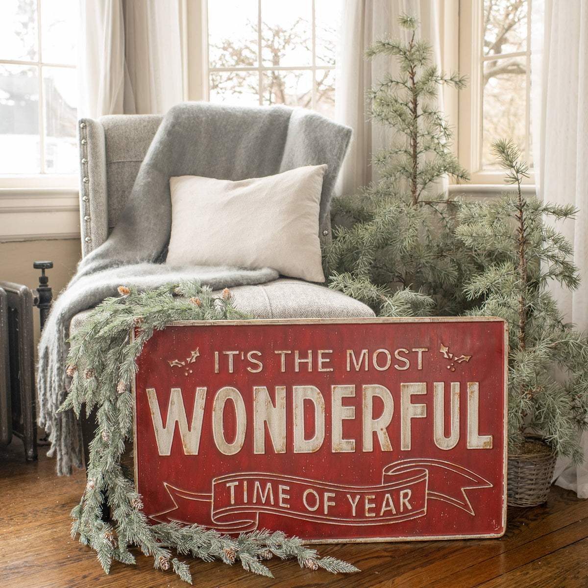 28" Most Wonder Time Metal Sign