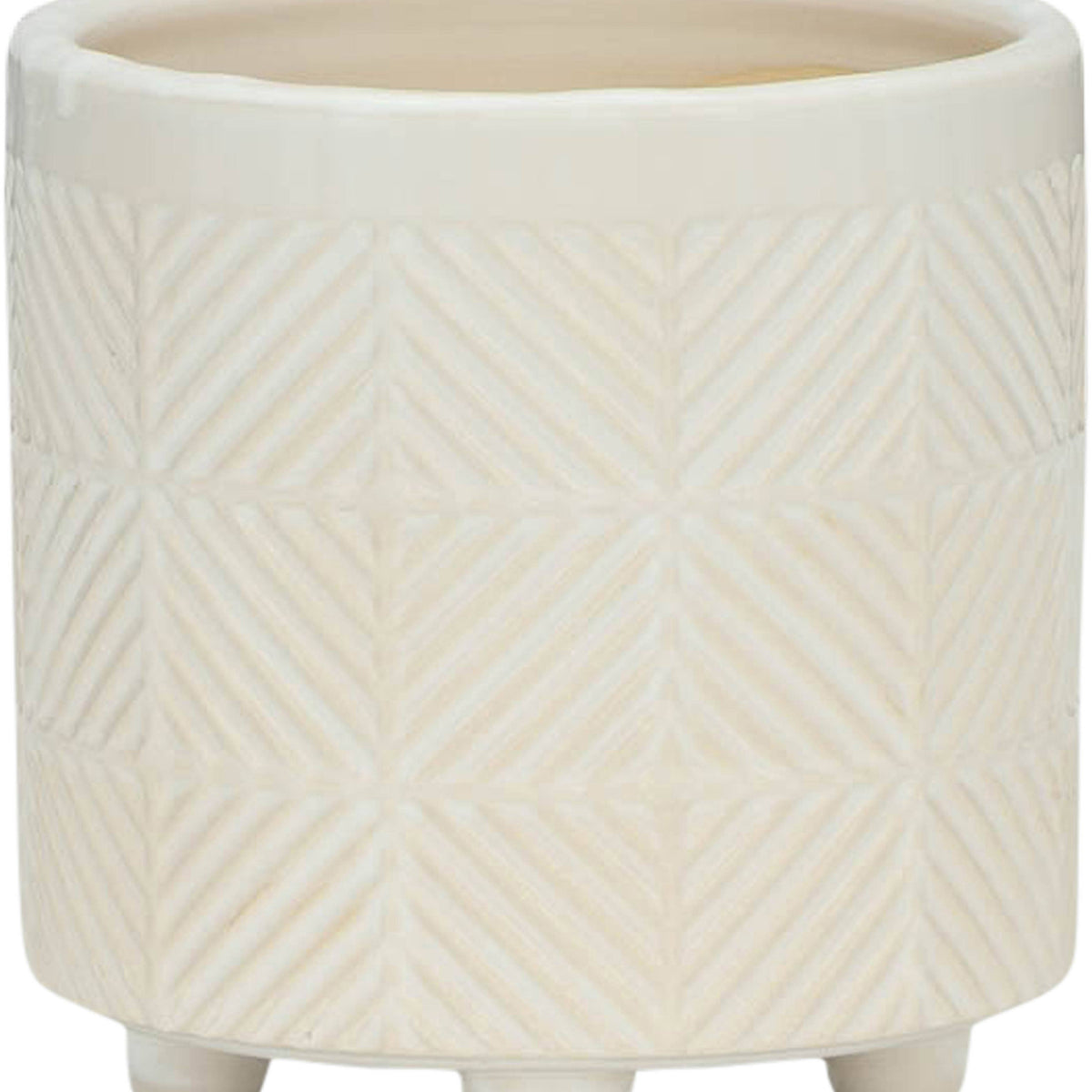 8" White Ceramic Planter Pot