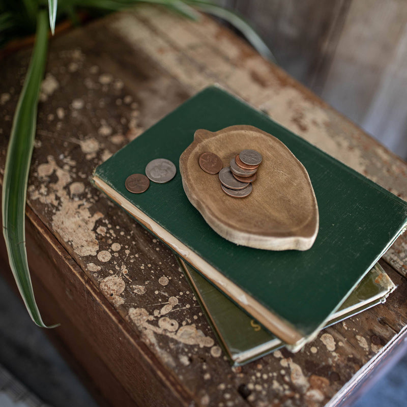 Fall Decor Leaf Jewelry Trinket Tray