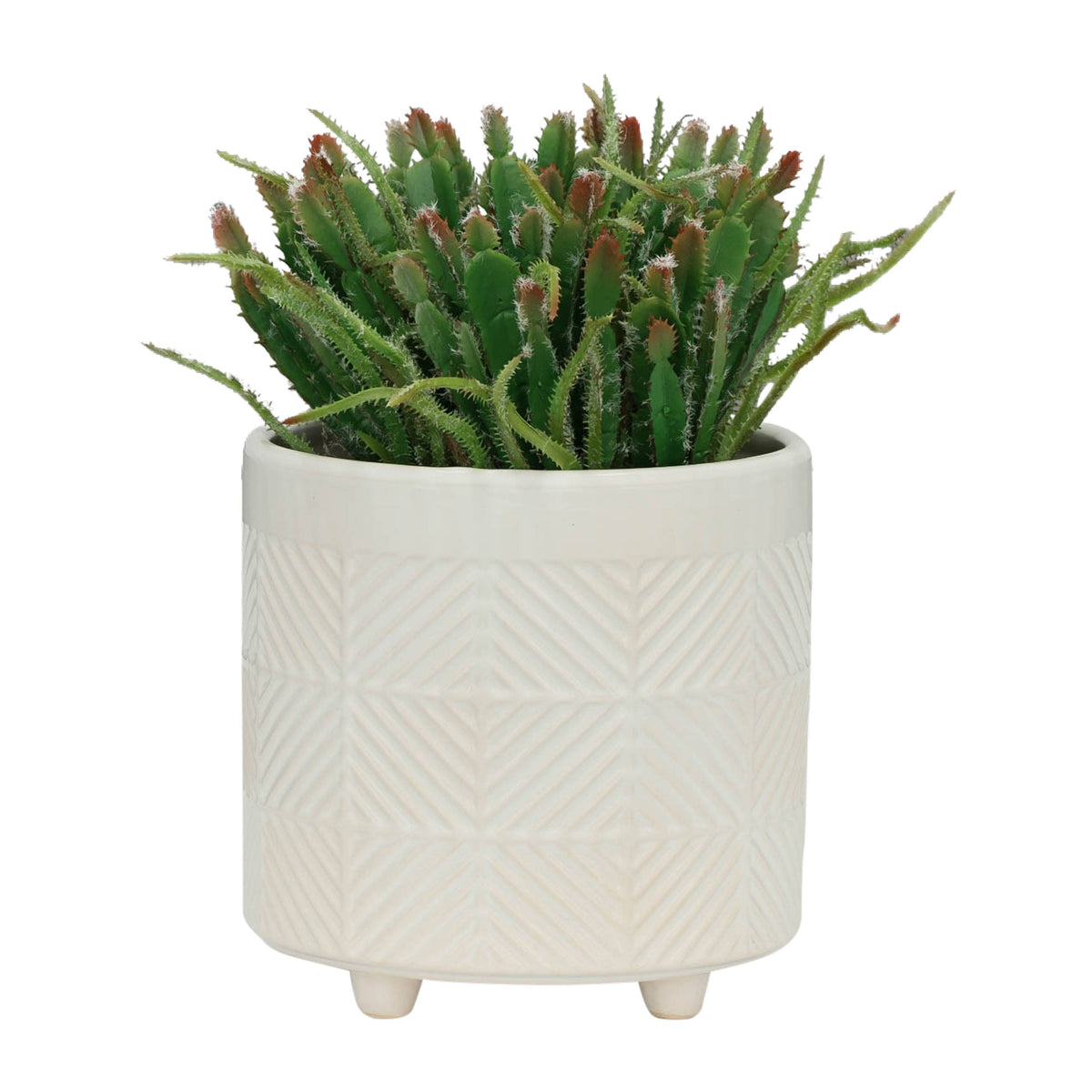 8" White Ceramic Planter Pot