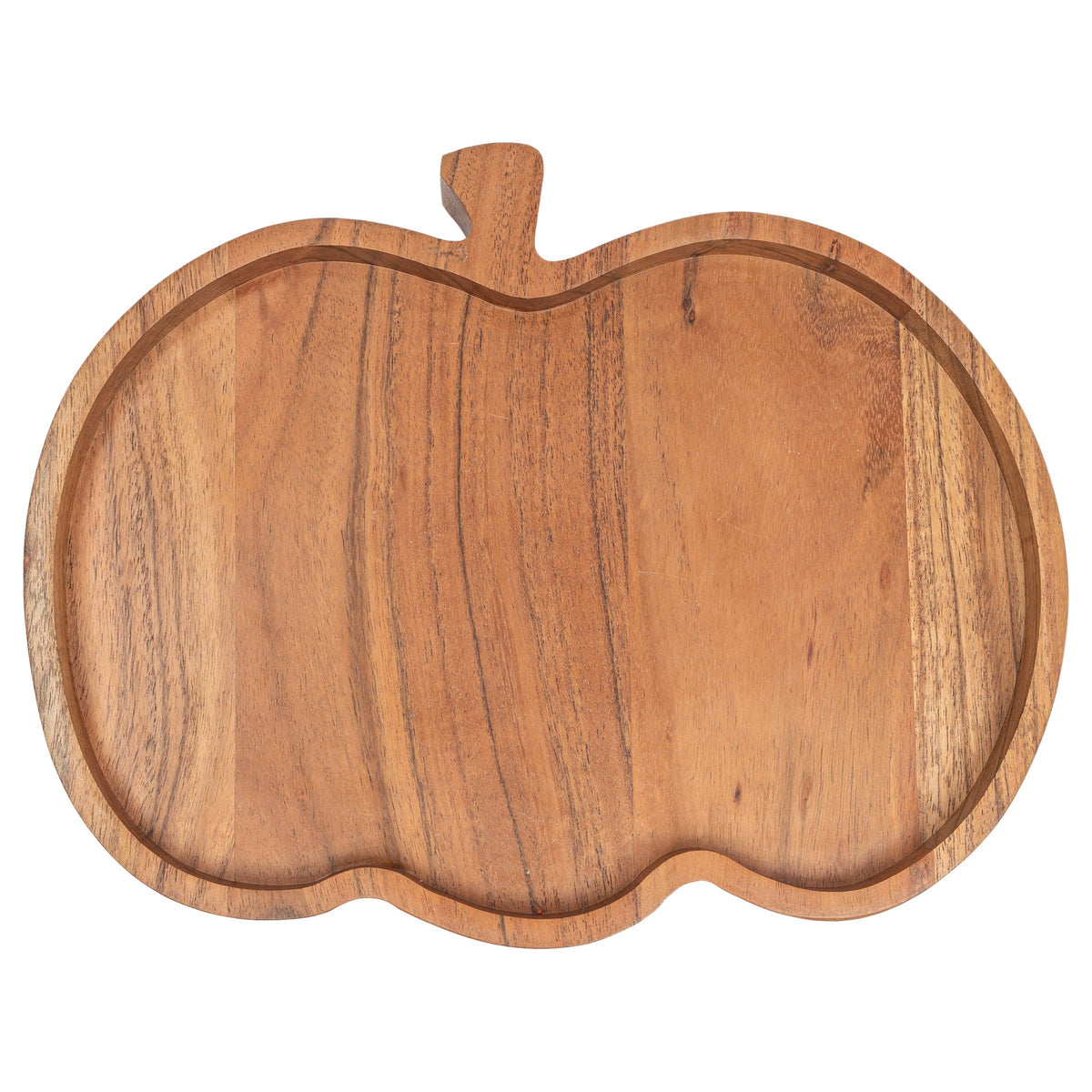 Pumpkin Shaped Wood Tray Fall Autumn