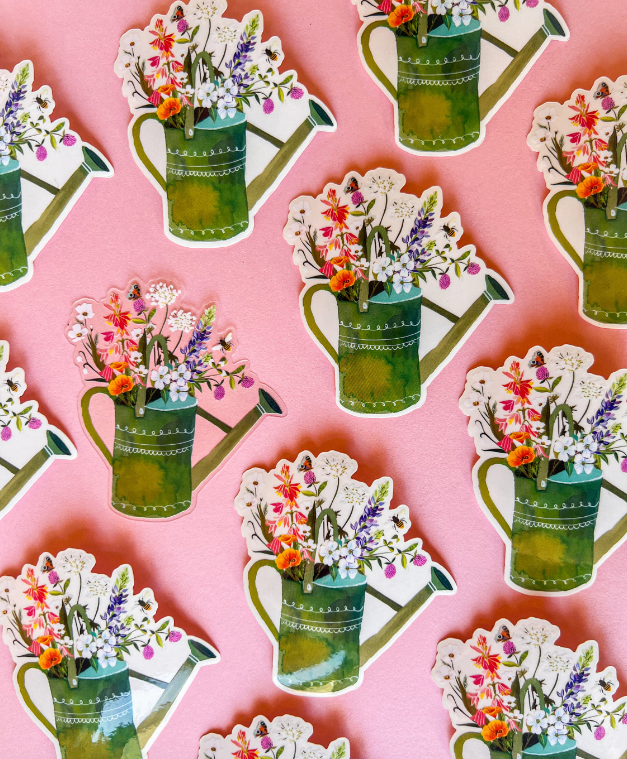 Watering Can Clear Sticker