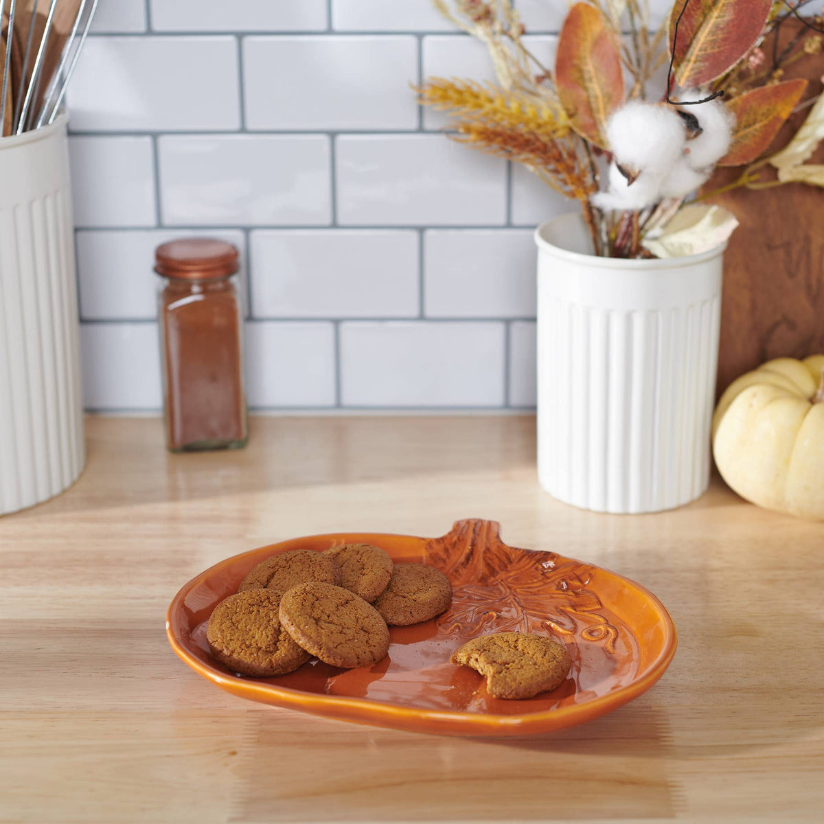Small Orange Pumpkin Plate