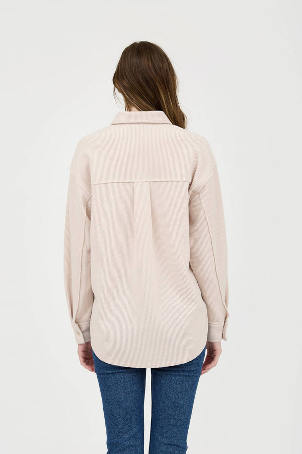 Ribbed Button Up Jacket