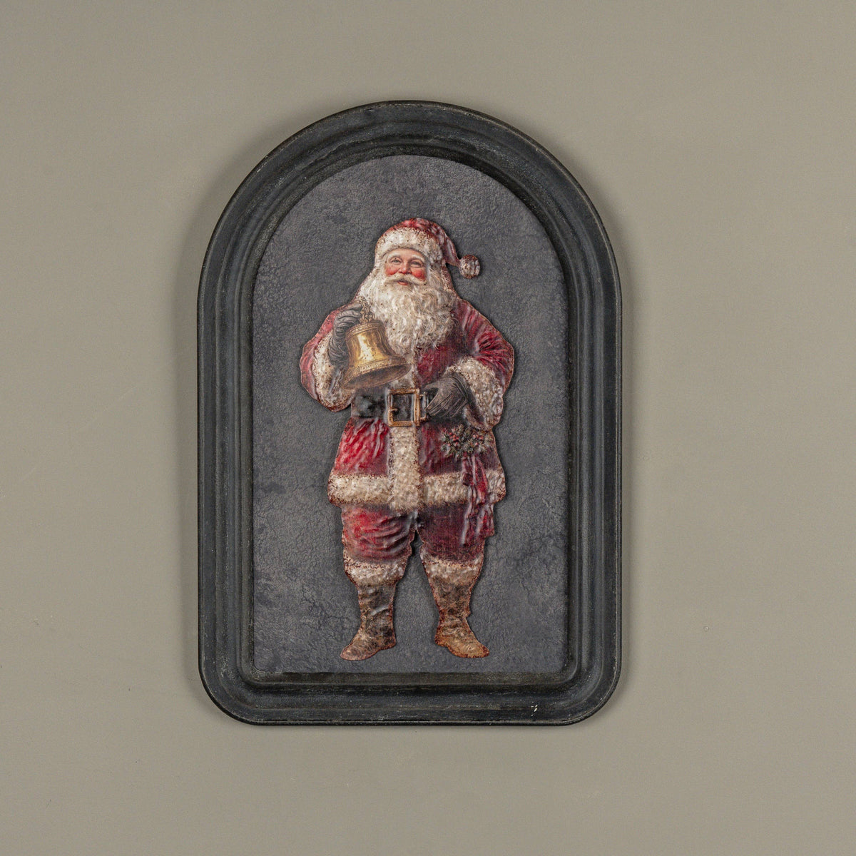 15.75" Santa Bell Metal Sigmn