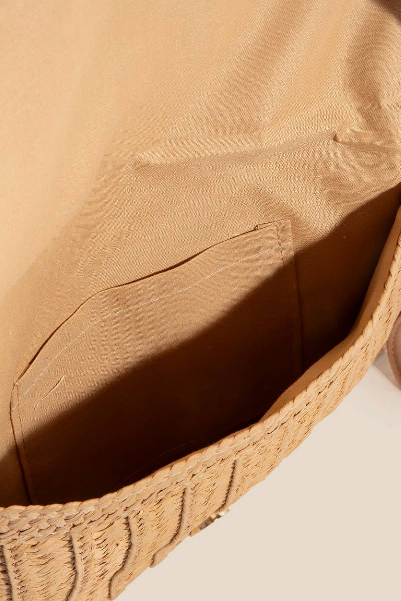 Braided Envelope Clutch Bag
