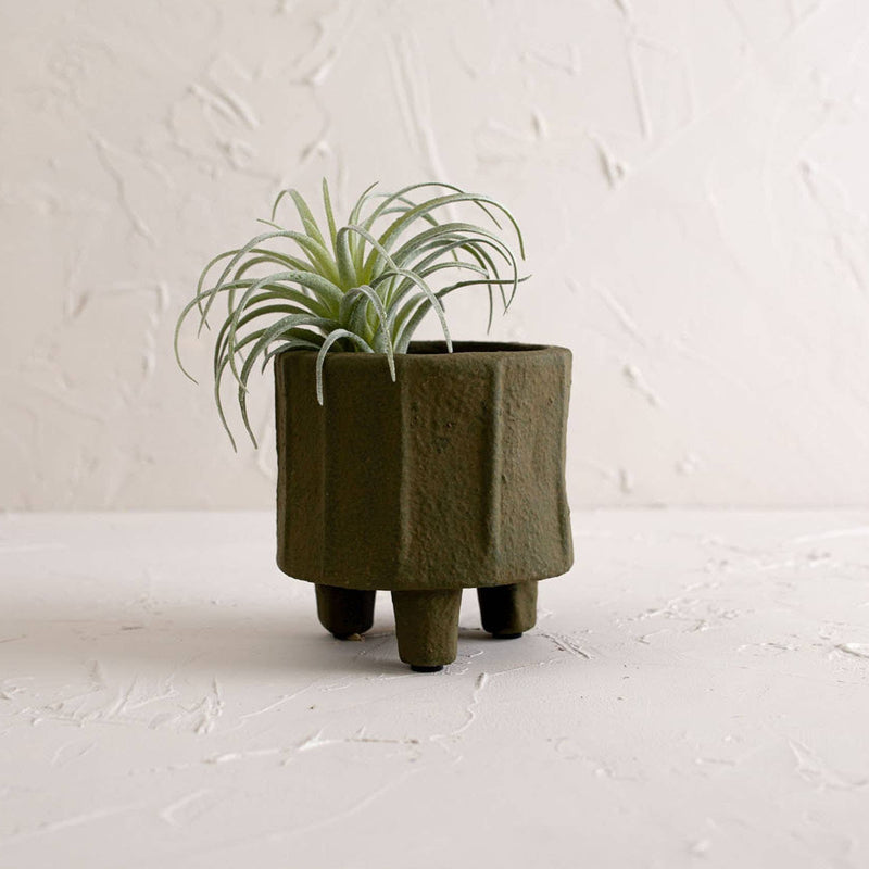 Ramon Southwest Matte Green Ceramic Planter Pot