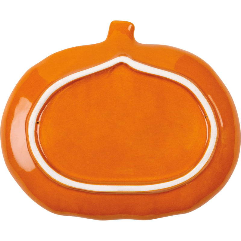 Small Orange Pumpkin Plate