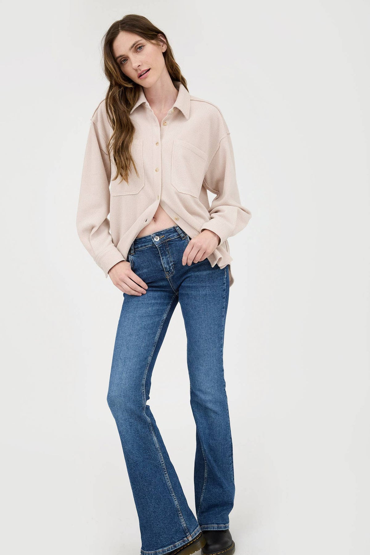 Ribbed Button Up Jacket
