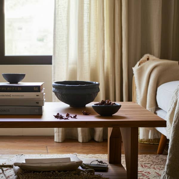 Decorative Bowl - Black Terracotta Casual Textured, 12 in.