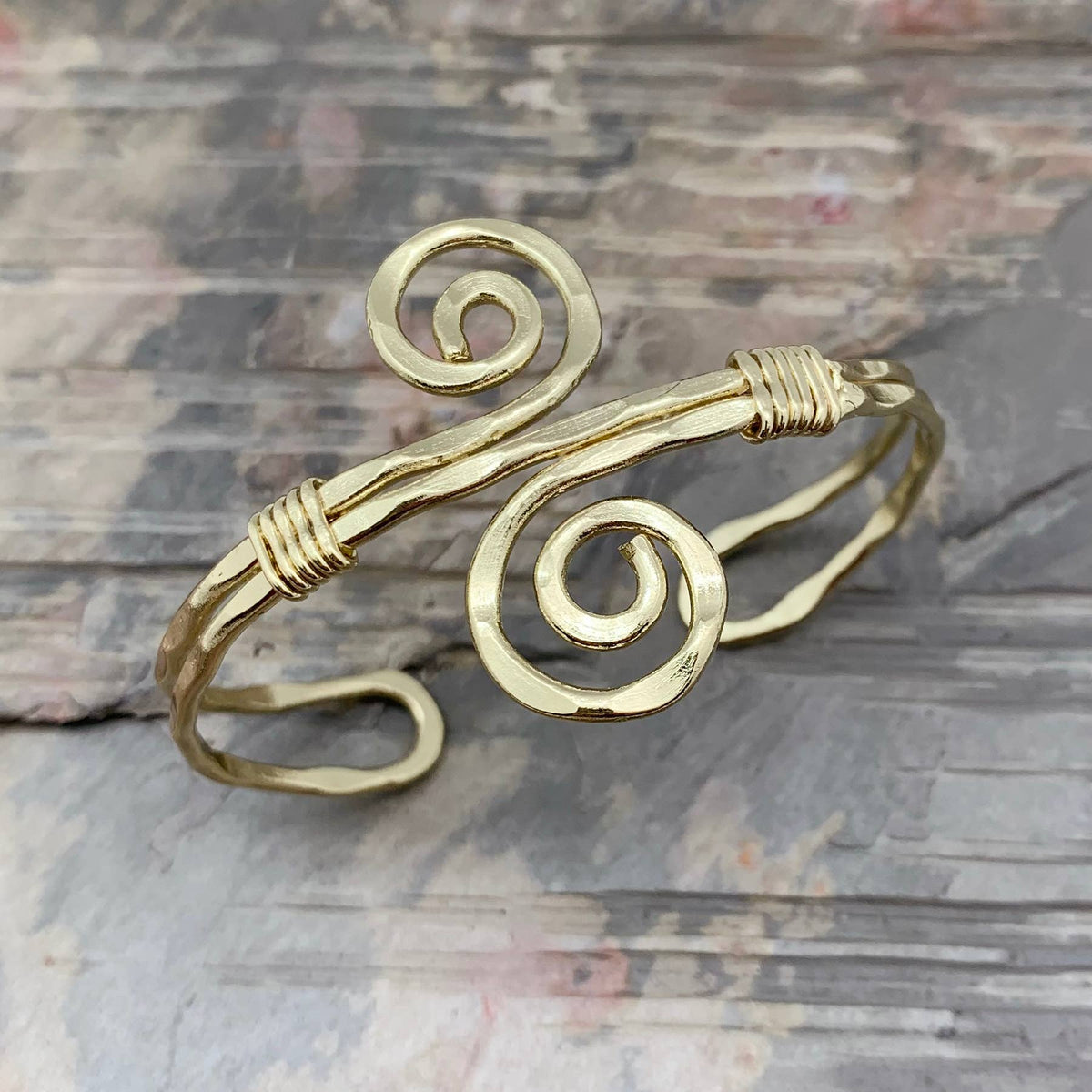 Gold Plated Adjustable Cuff Bracelet