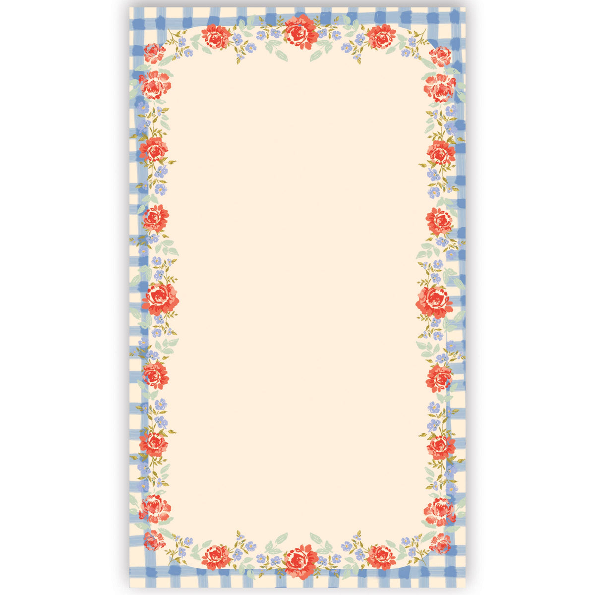 Floral Gingham Large Notepad