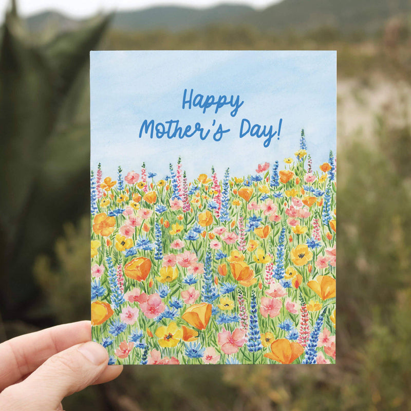 Spring Colors Mother’s Day Card | Bright Wildflower Field