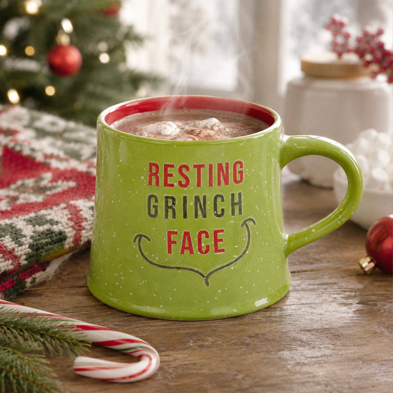 17oz Green Resting Grinch Face Mug